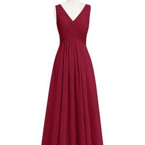 Azazie - Flora - Bridesmaid/Homecoming/Prom Dress - Size 12 - Burgundy